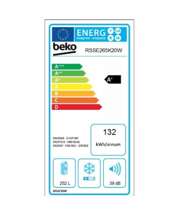 Réfrigérateur 1 porte BEKO - RSSE265K20W Toutes les collections ici